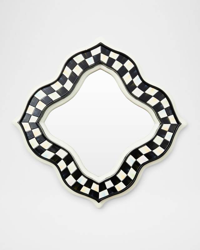 Courtly Quatriflower Wall Mirror, 14" Square